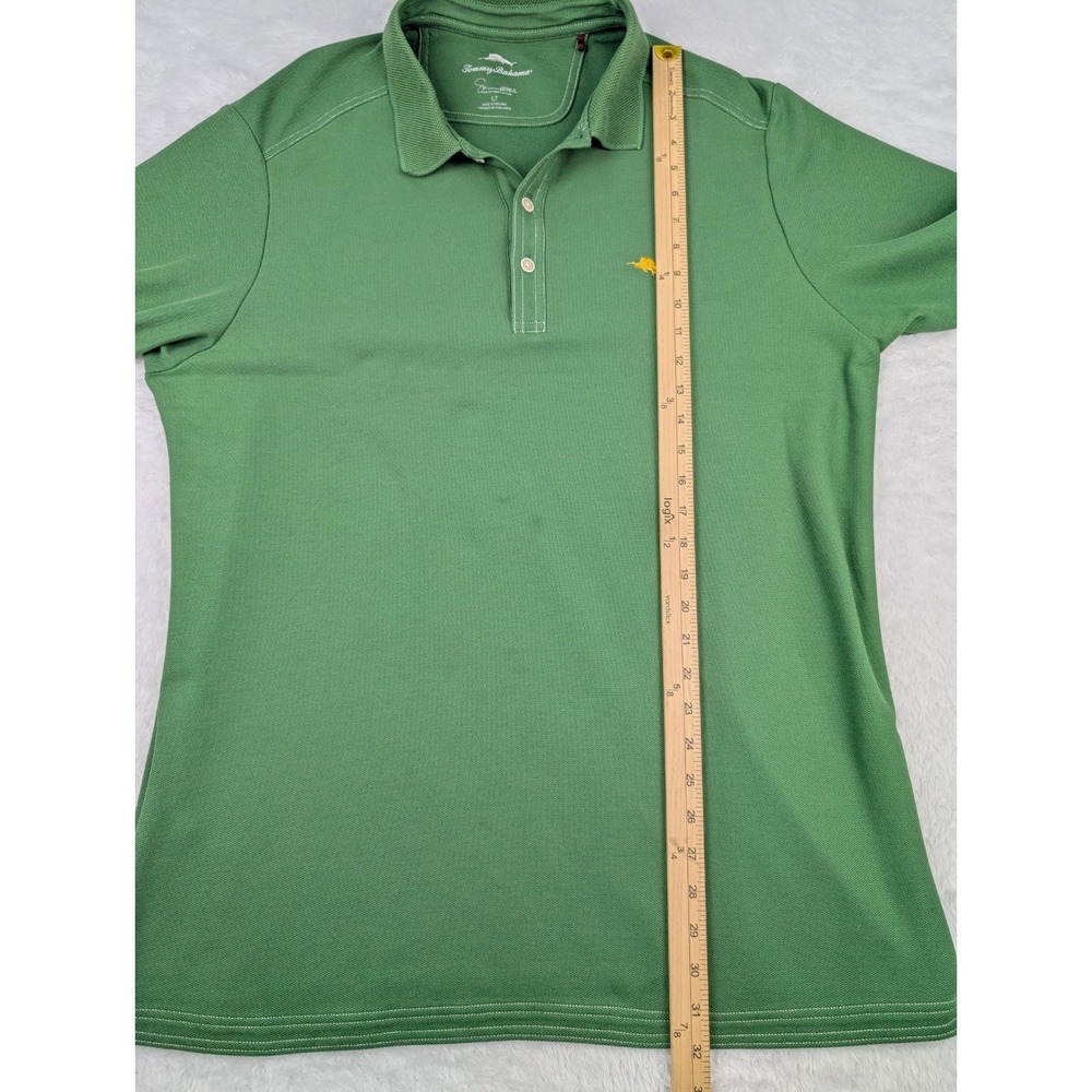 Tommy Bahama Polo Shirt Men's LT Green Supima Cotton Blend Logo *Stains‎ - Picture 8 of 16
